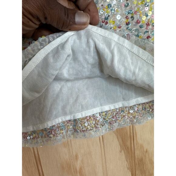 Varun Bahl Sequin, Party, Holiday Festive Glam Y2K Bold Shirt Size Small - Picture 4 of 8